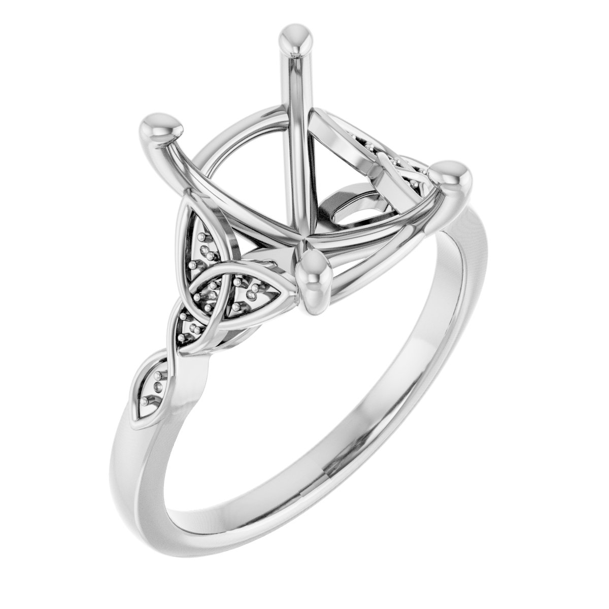 Accented Celtic-Inspired Engagement Ring or Band