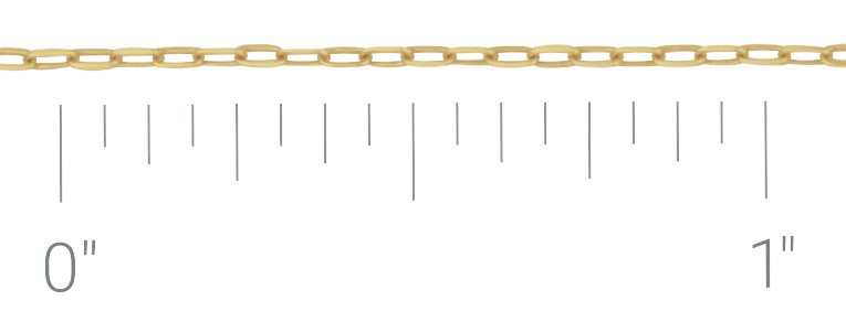 .85 mm Diamond Cut Paperclip-Style Forzentina Chain By the Inch