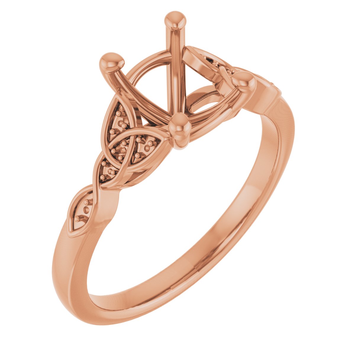 Accented Celtic-Inspired Engagement Ring or Band