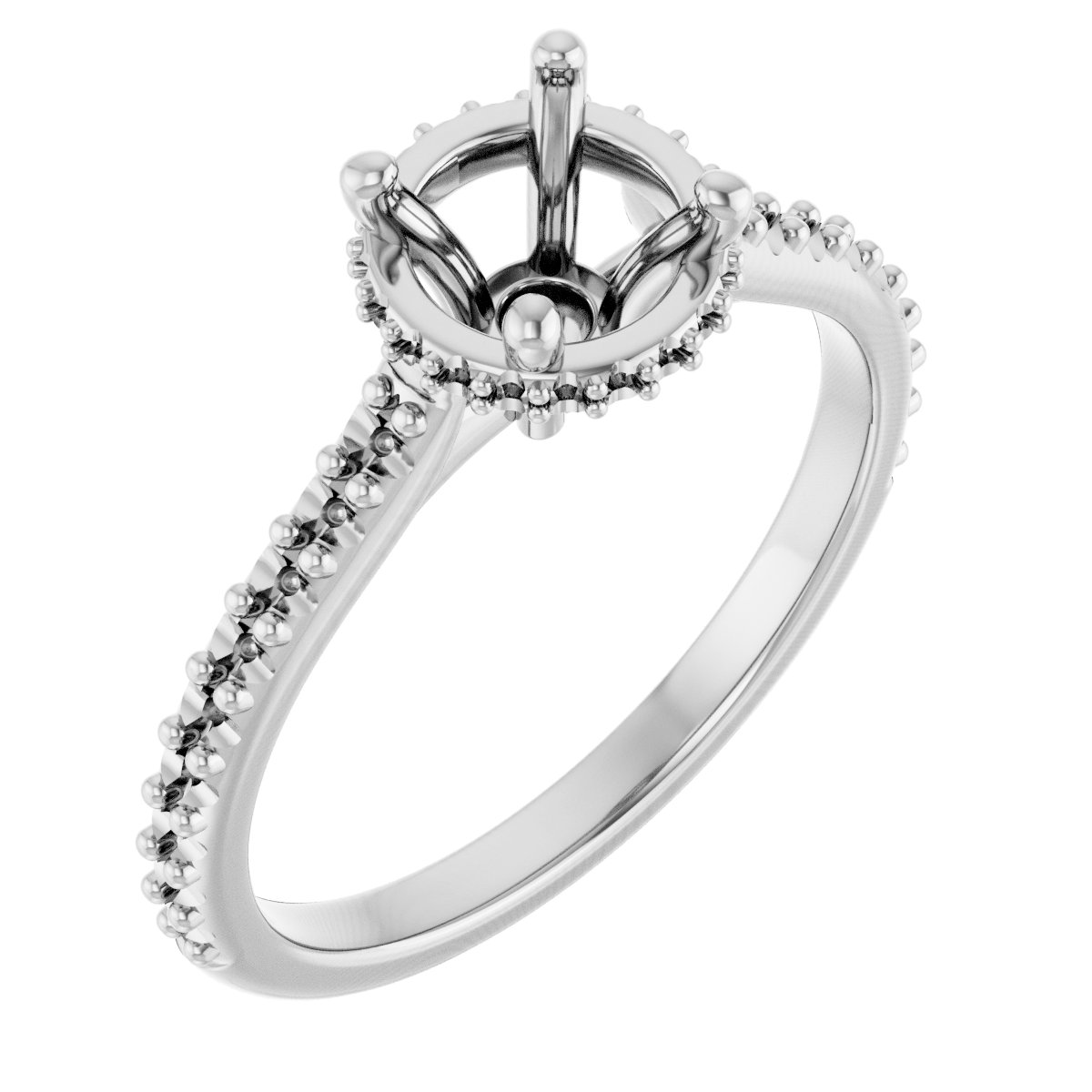 Hidden Halo-Style Engagement Ring