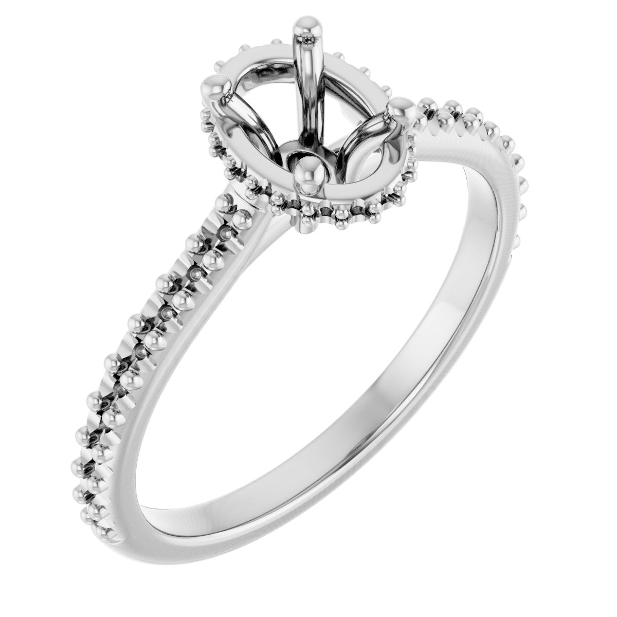 Hidden Halo-Style Engagement Ring