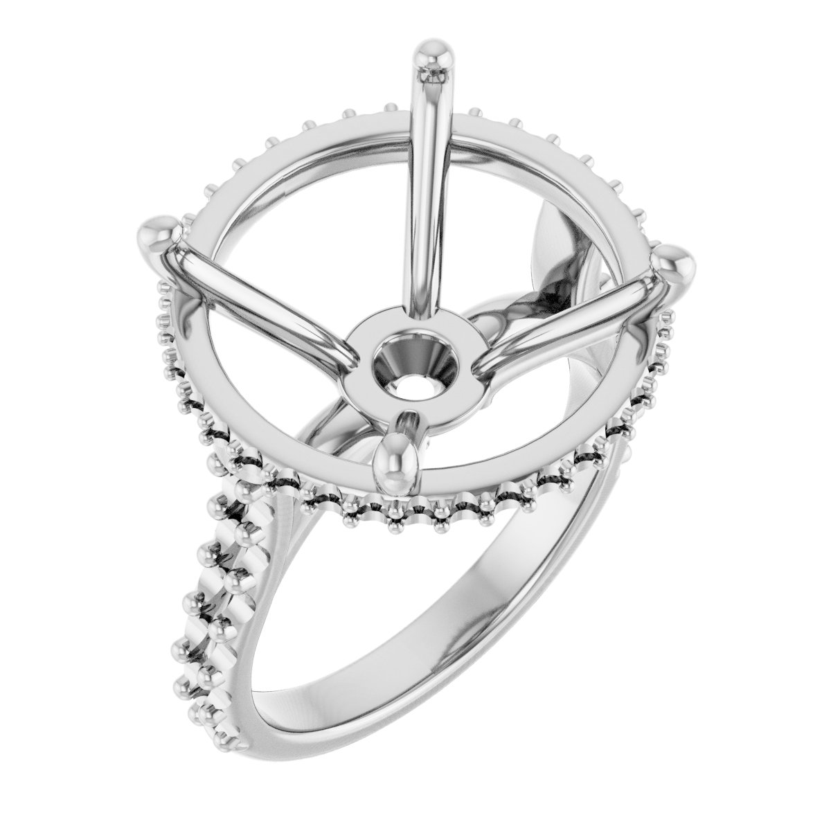 Hidden Halo-Style Engagement Ring