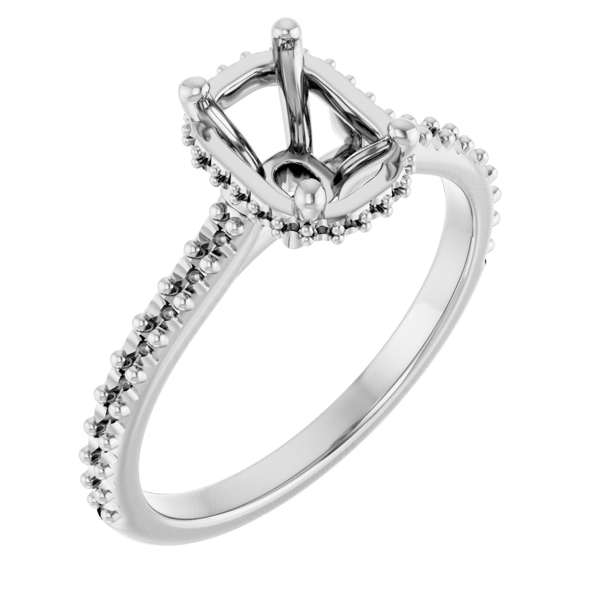 Hidden Halo-Style Engagement Ring