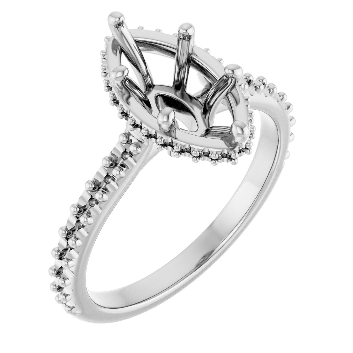 Hidden Halo-Style Engagement Ring