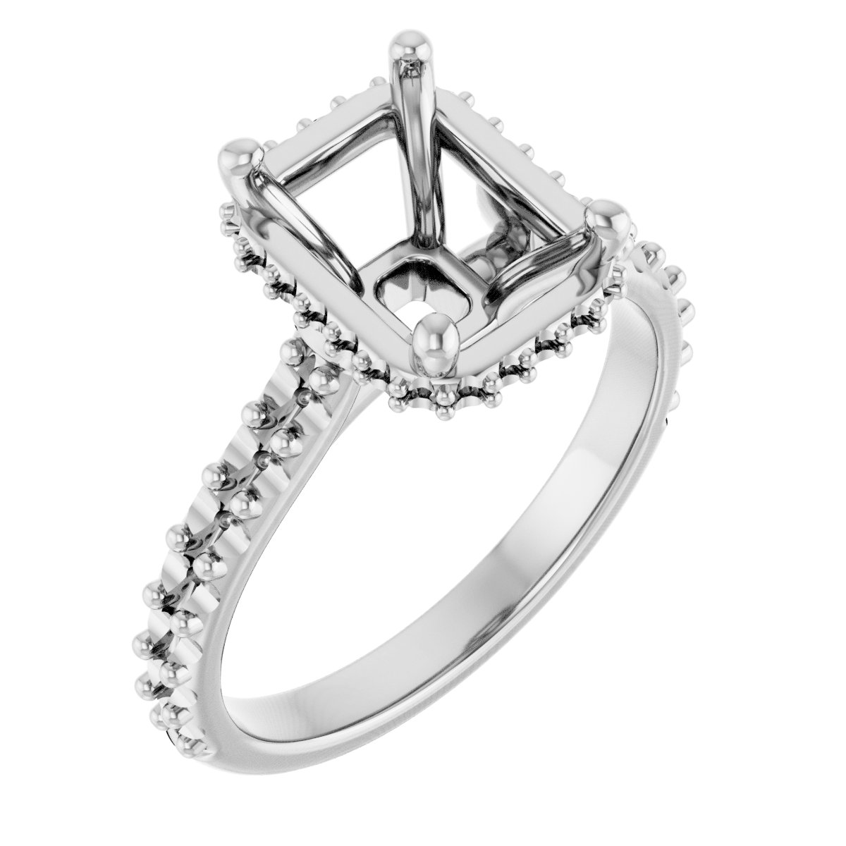 Hidden Halo-Style Engagement Ring