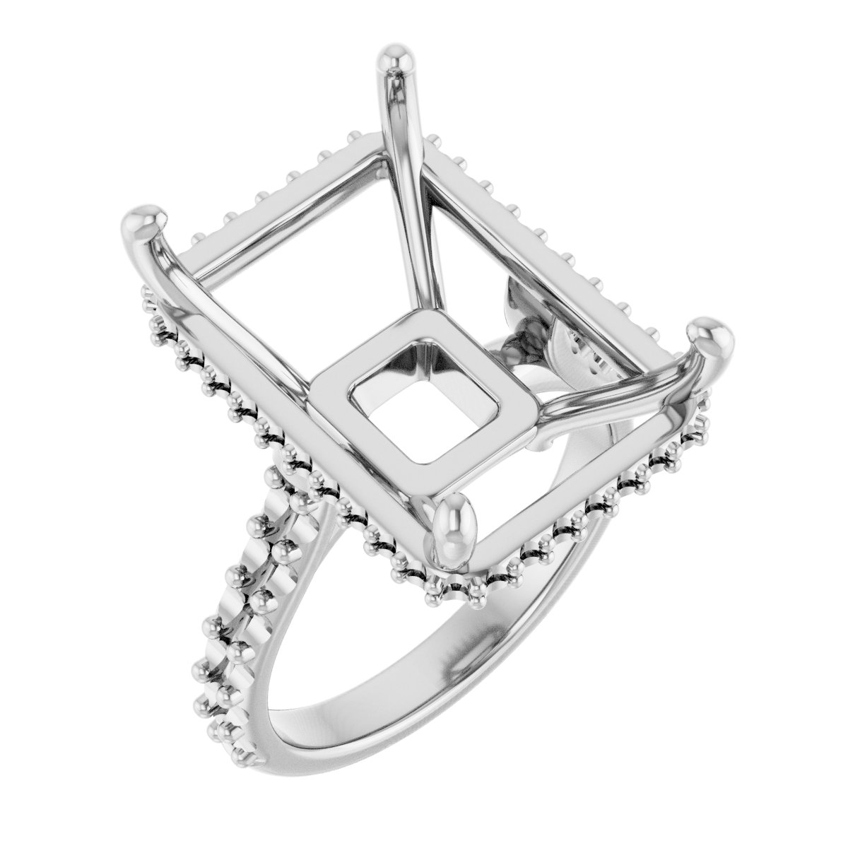 Hidden Halo-Style Engagement Ring