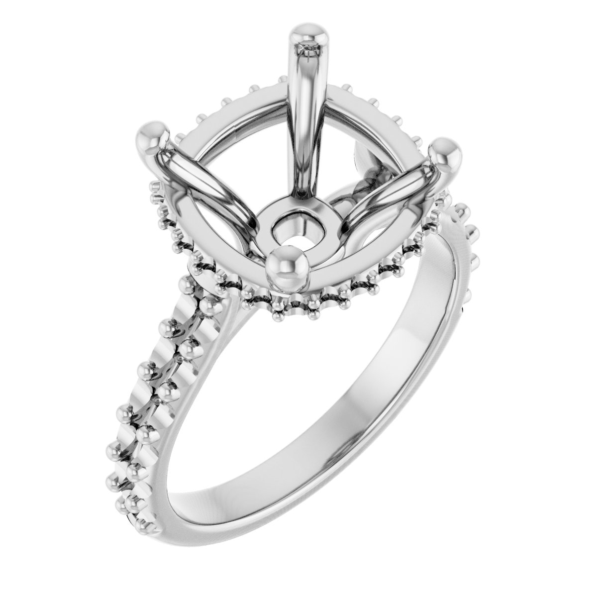 Hidden Halo-Style Engagement Ring