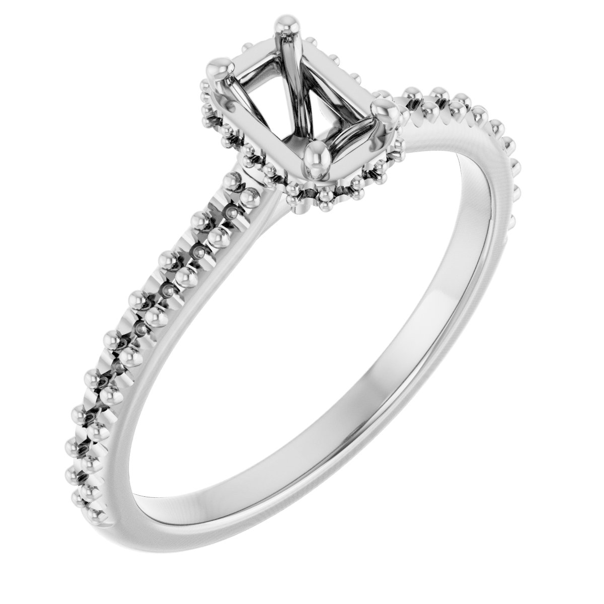 Hidden Halo-Style Engagement Ring