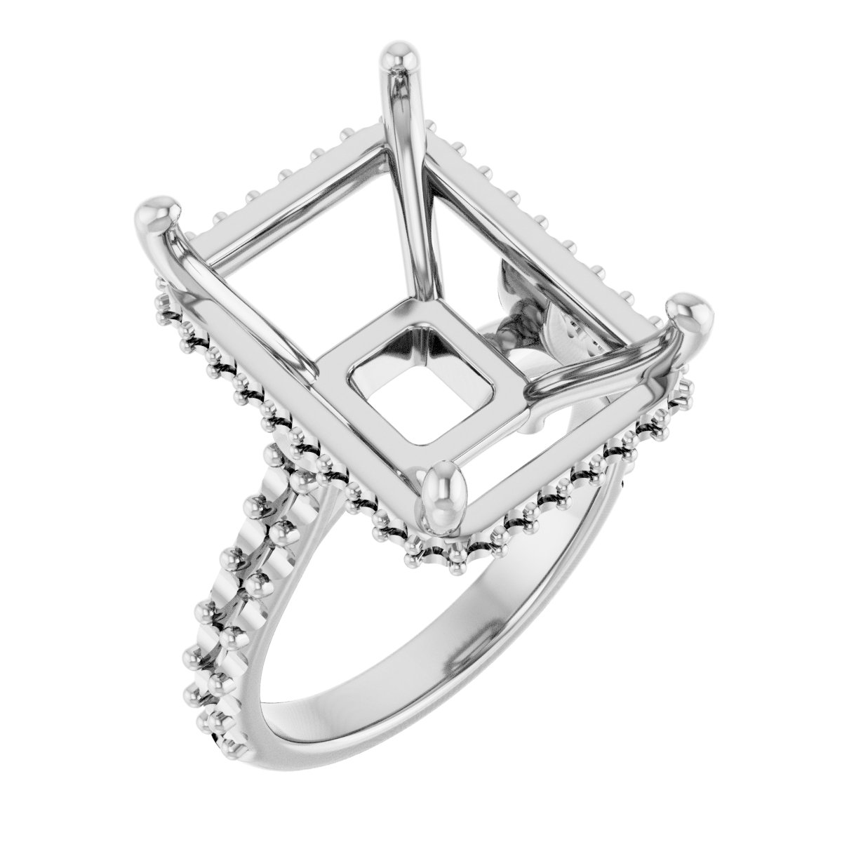 Hidden Halo-Style Engagement Ring