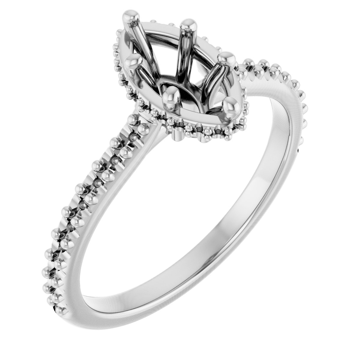 Hidden Halo-Style Engagement Ring