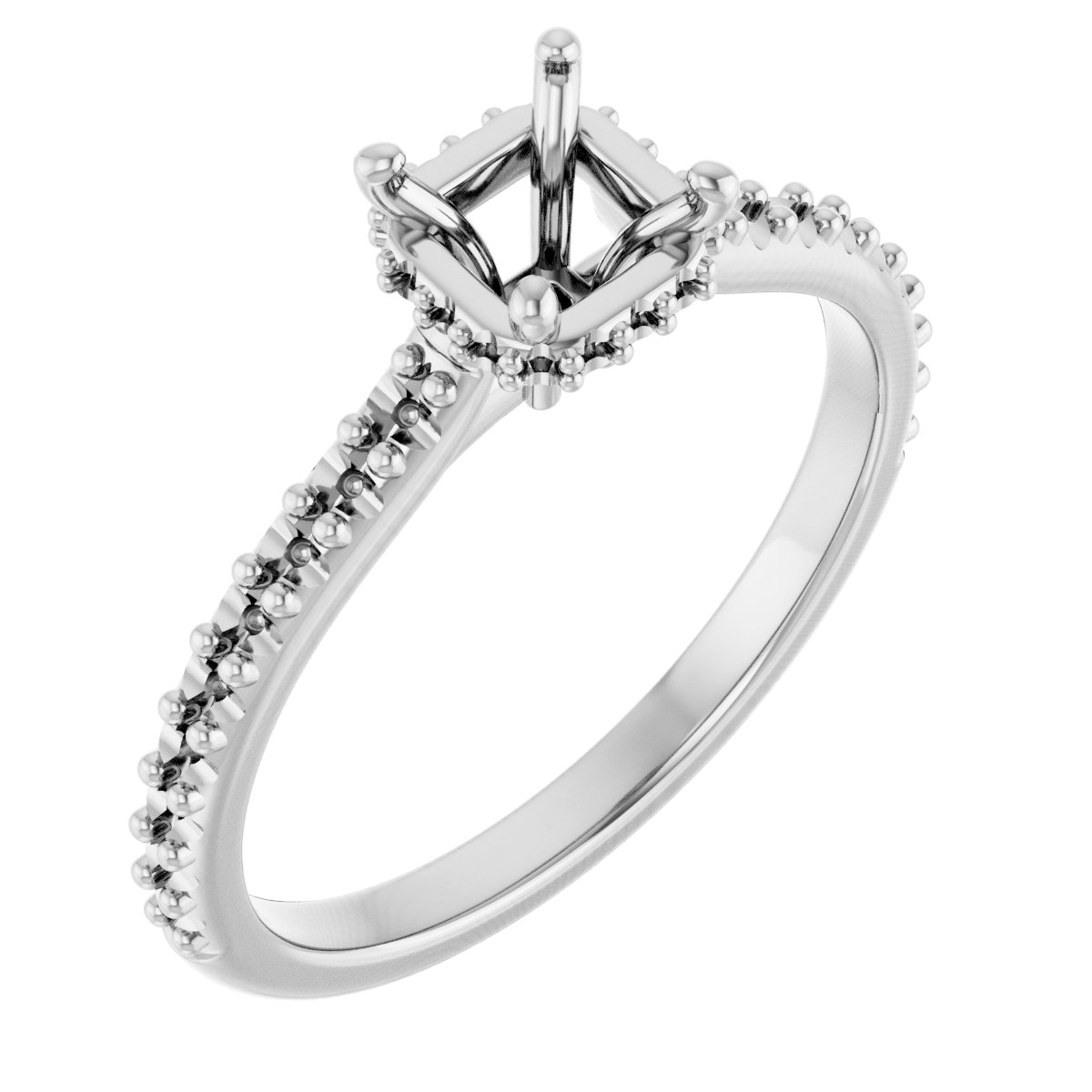 Hidden Halo-Style Engagement Ring