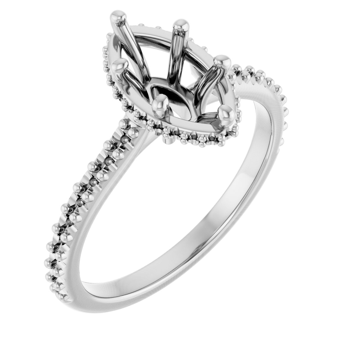 Hidden Halo-Style Engagement Ring