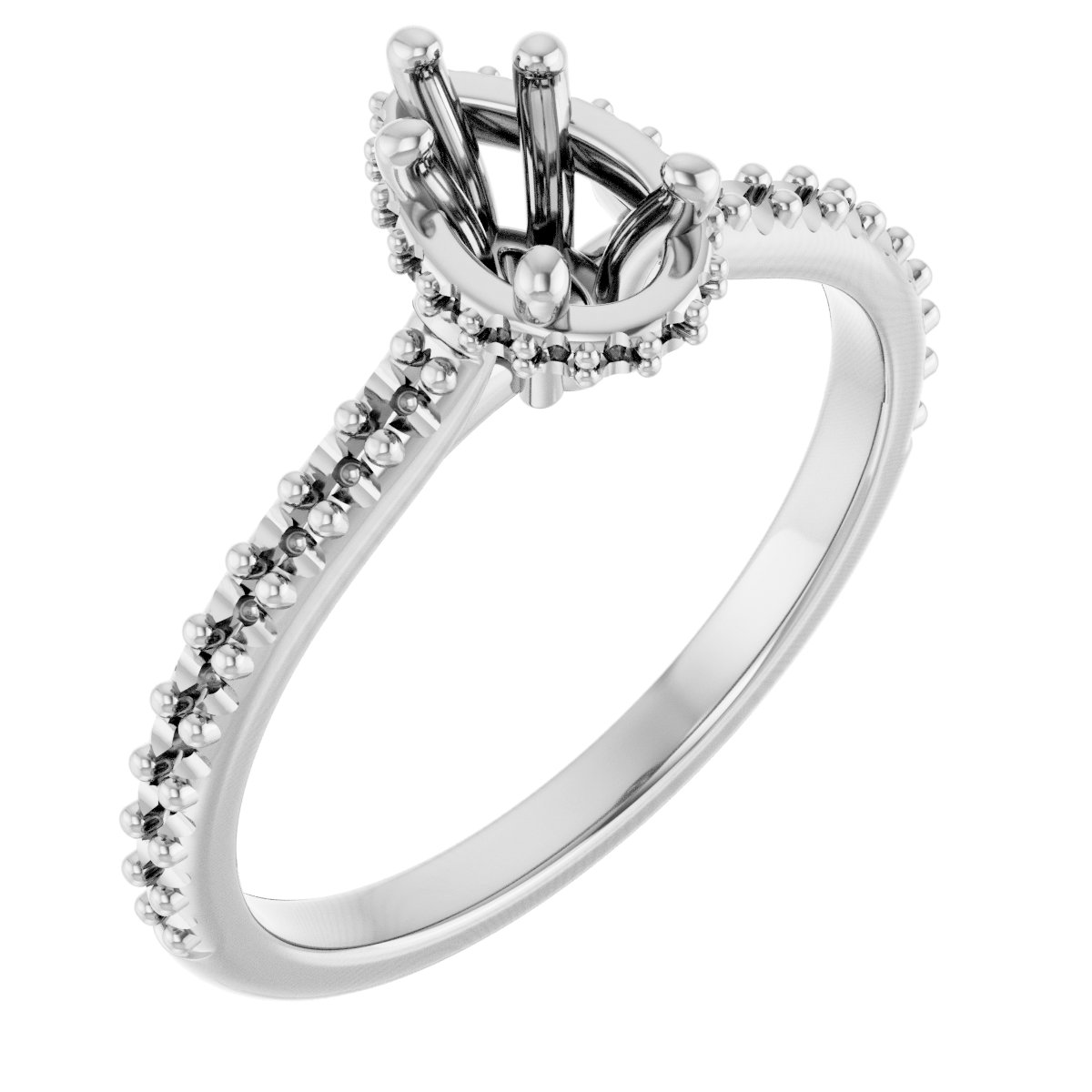 Hidden Halo-Style Engagement Ring