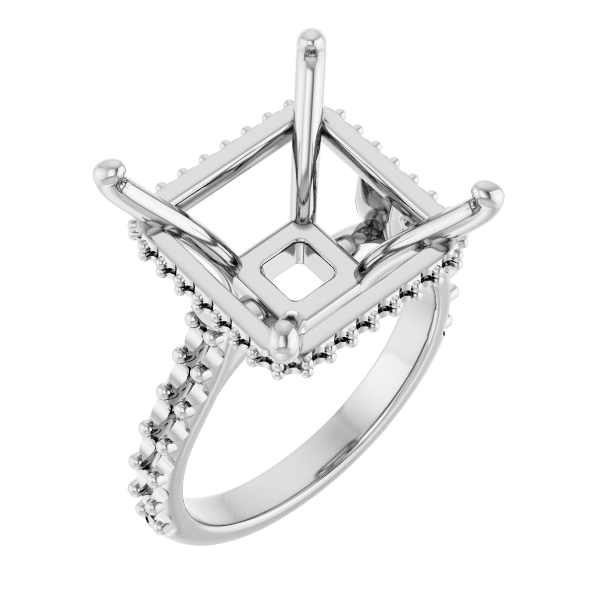 Hidden Halo-Style Engagement Ring