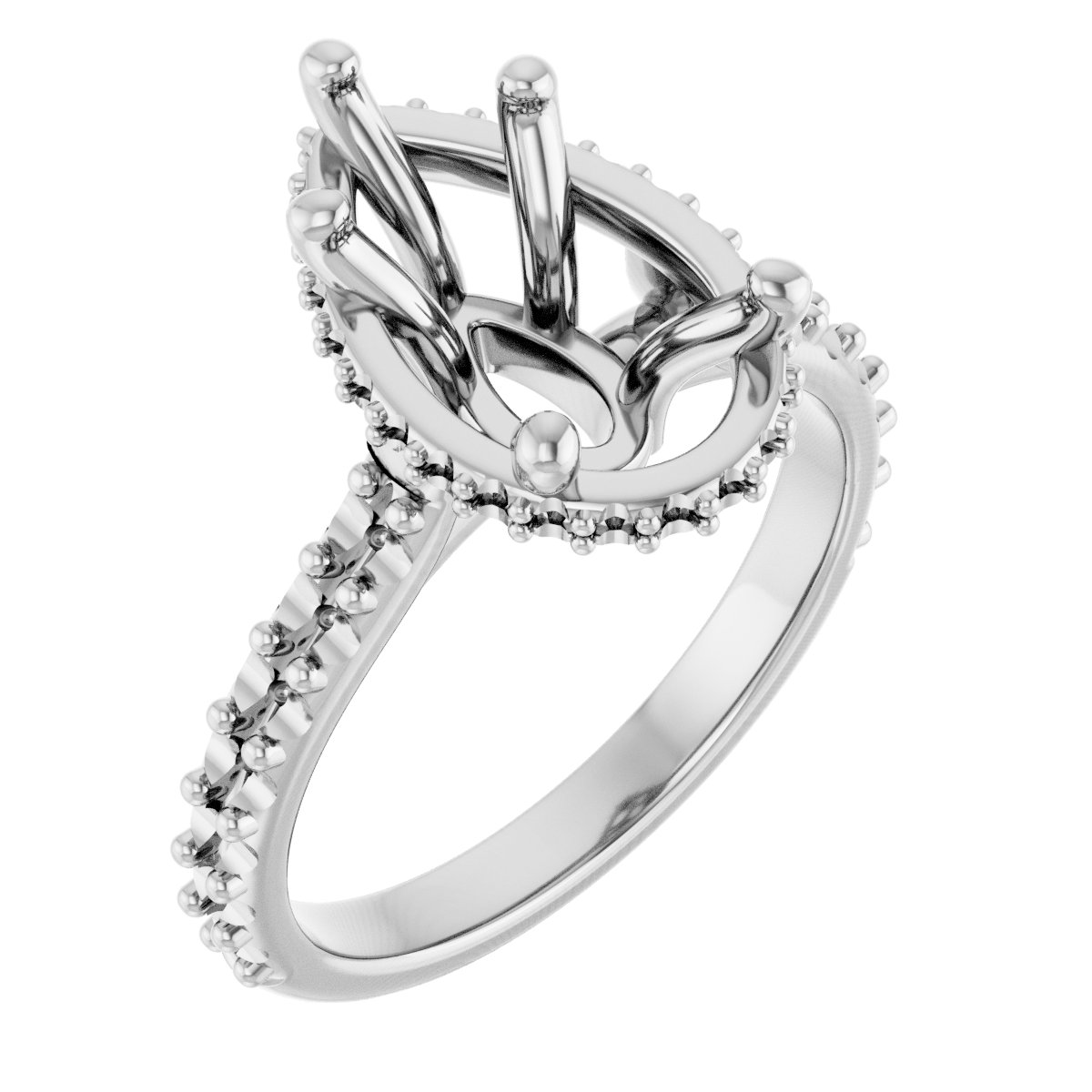 Hidden Halo-Style Engagement Ring