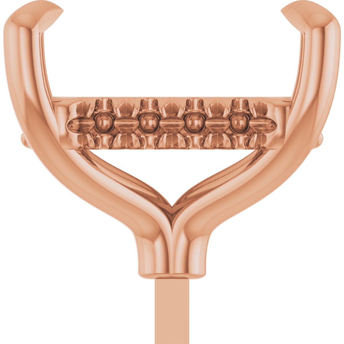 4-Prong Pre-Notched Claw Hidden Halo-Style Peg Setting