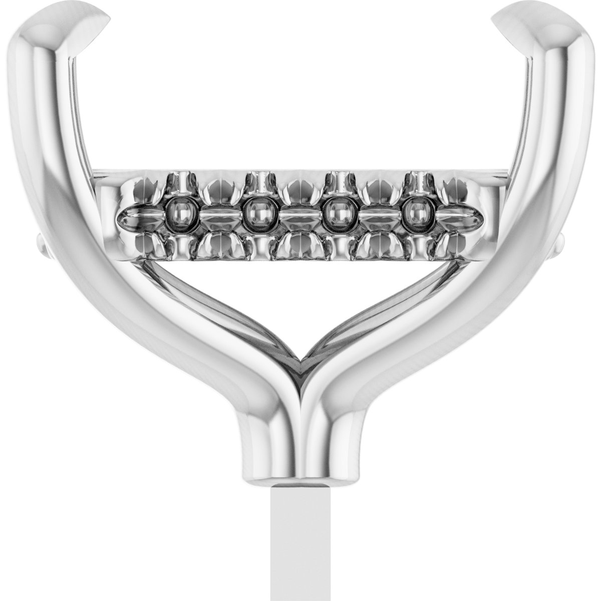 4-Prong Pre-Notched Claw Hidden Halo-Style Peg Setting