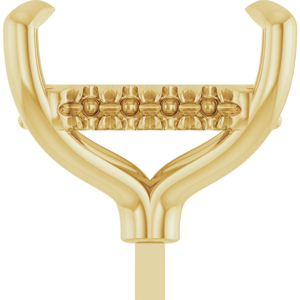 4-Prong Pre-Notched Claw Hidden Halo-Style Peg Setting
