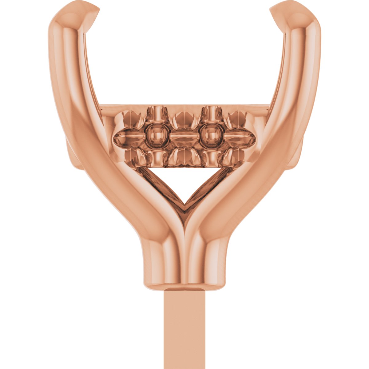 4-Prong Pre-Notched Claw Hidden Halo-Style Peg Setting