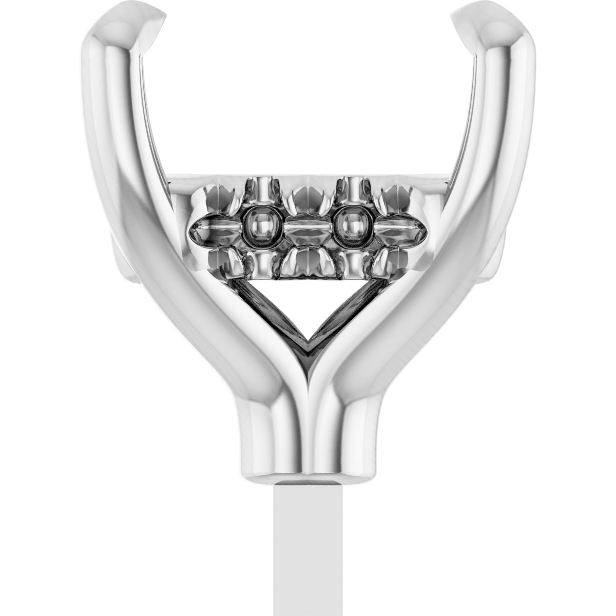 4-Prong Pre-Notched Claw Hidden Halo-Style Peg Setting