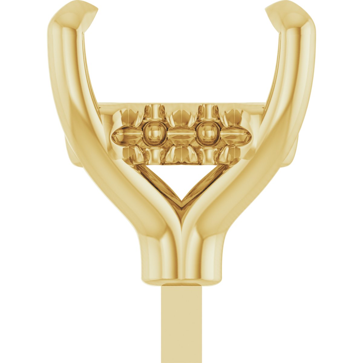 4-Prong Pre-Notched Claw Hidden Halo-Style Peg Setting