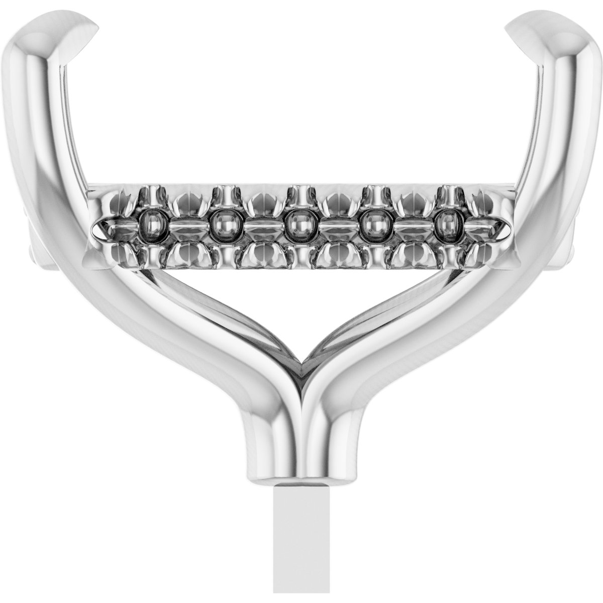 4-Prong Pre-Notched Claw Hidden Halo-Style Peg Setting