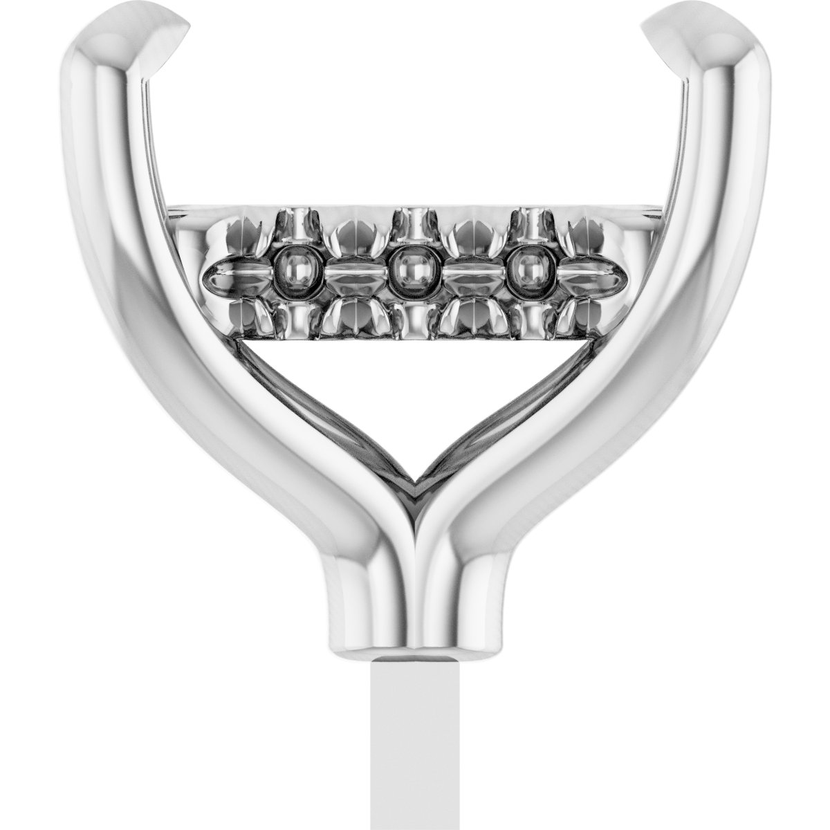 4-Prong Pre-Notched Claw Hidden Halo-Style Peg Setting