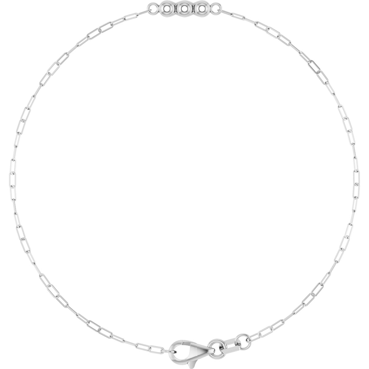 Family Bezel-Set Bar Link Bracelet