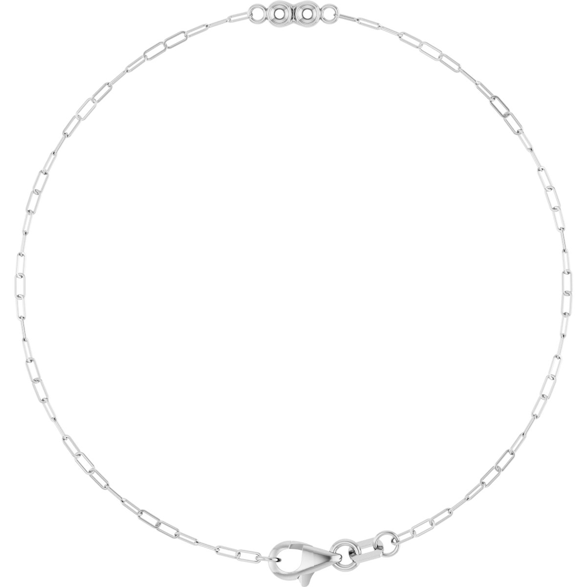 Family Bezel-Set Bar Link Bracelet