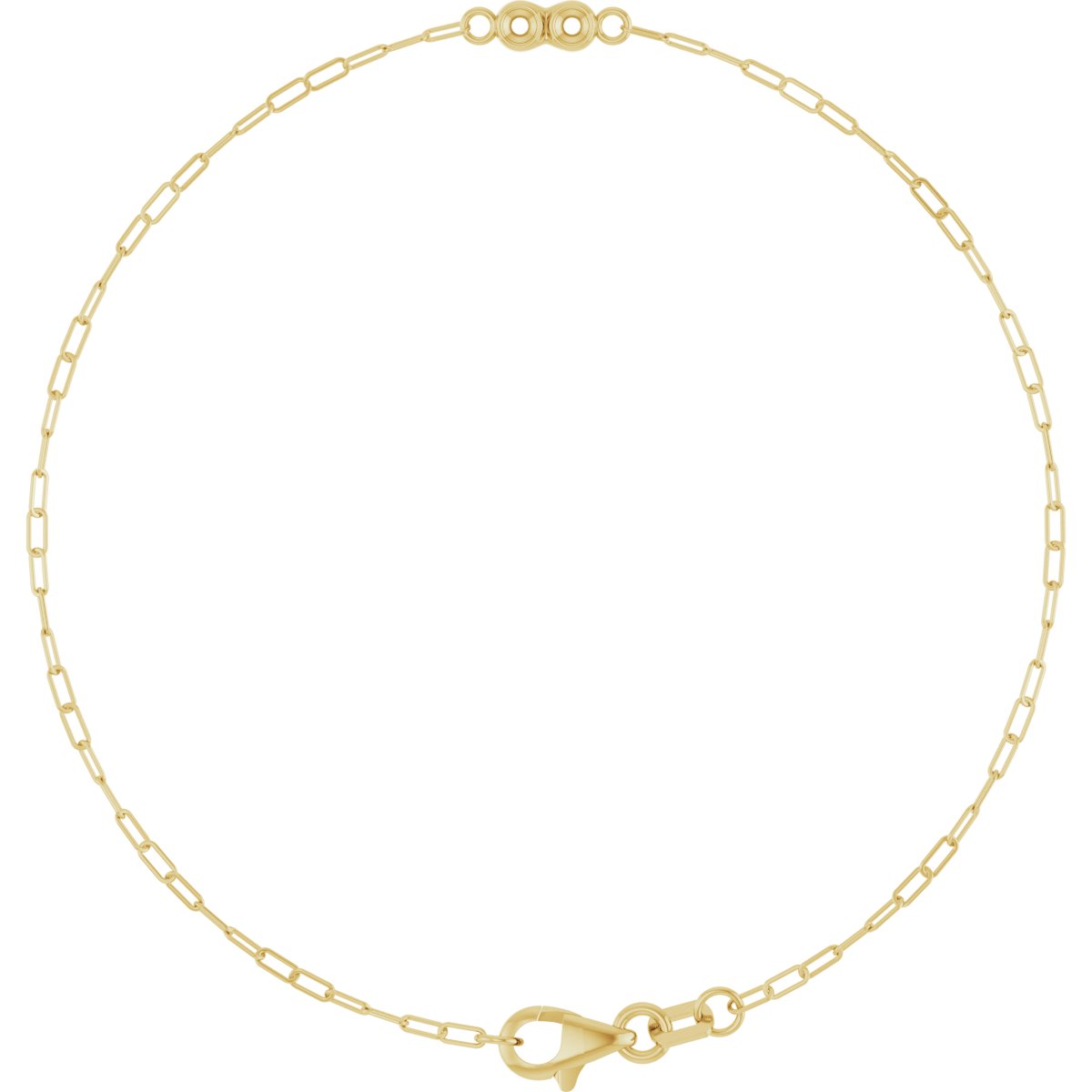 Family Bezel-Set Bar Link Bracelet