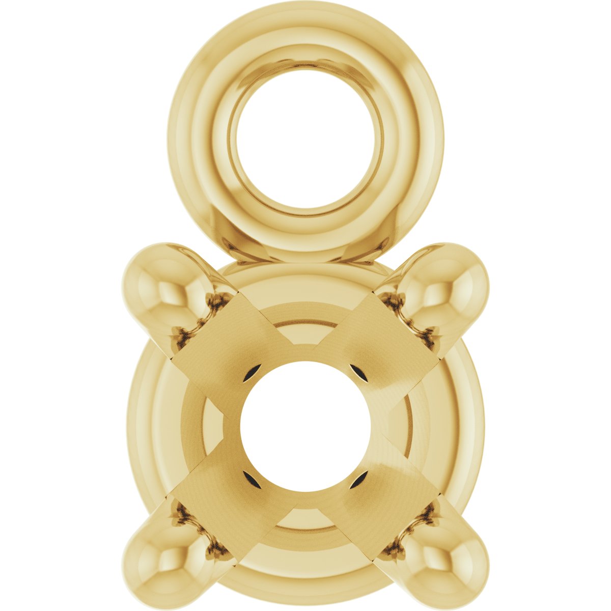 Round 4-Prong Basket Dangle