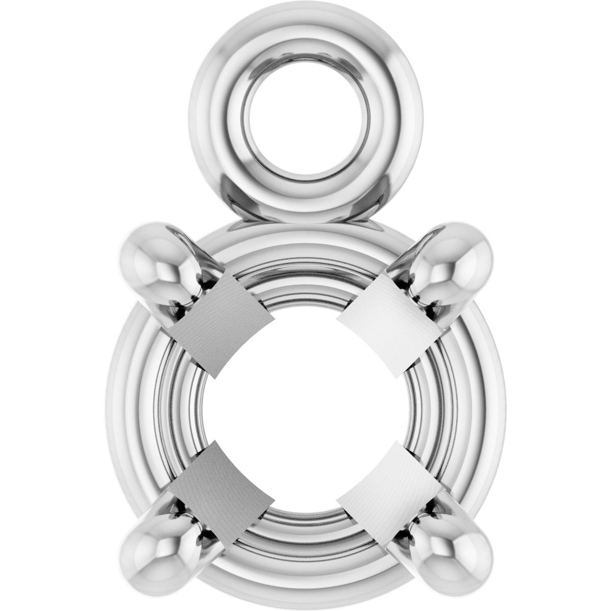 Round 4-Prong Basket Dangle