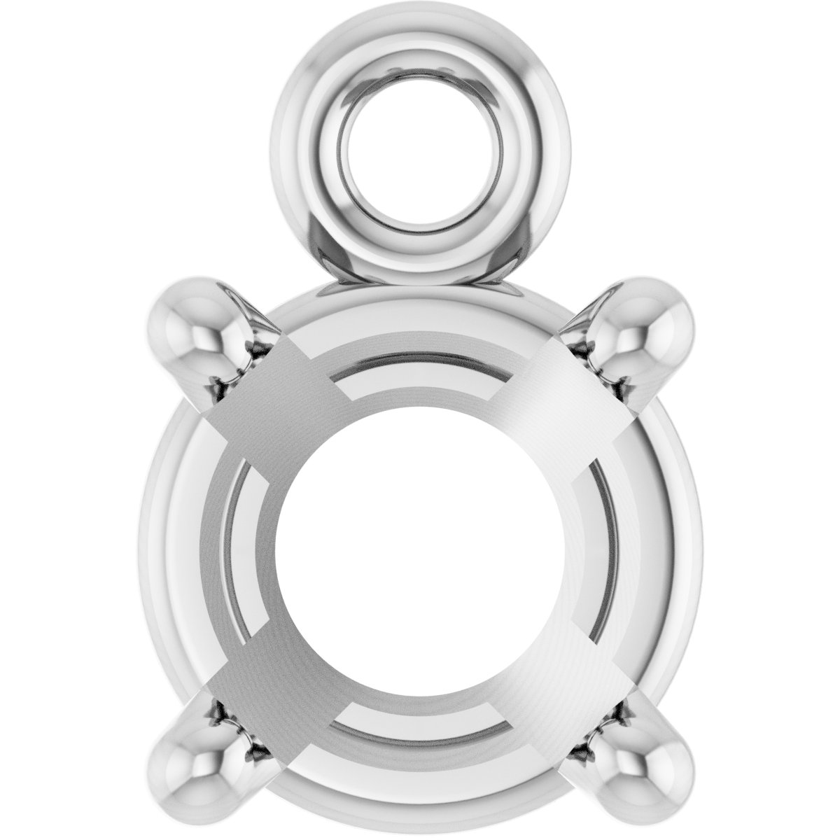Round 4-Prong Basket Dangle