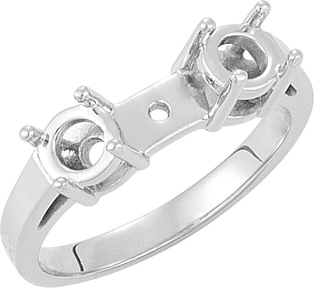 Round Side-Stone Peg Shank