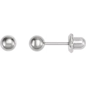 Titanium 4 mm Ball Stud Piercing Earrings  