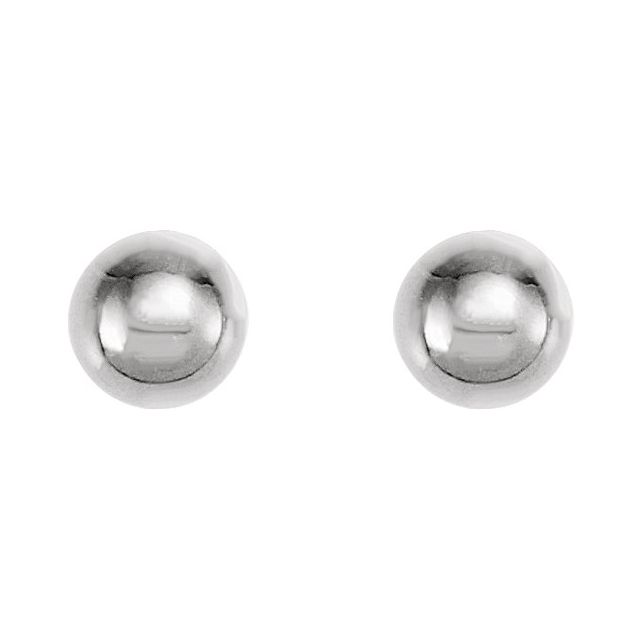 Titanium 4 mm Ball Stud Piercing Earrings  