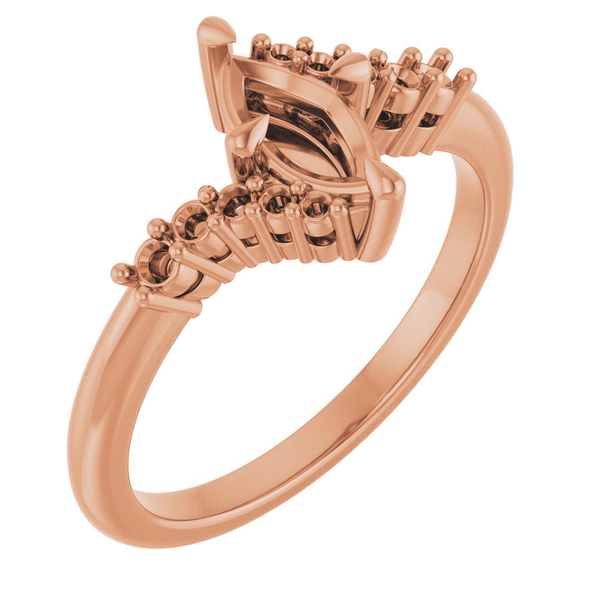 Claw-Prong Accented Engagement Ring