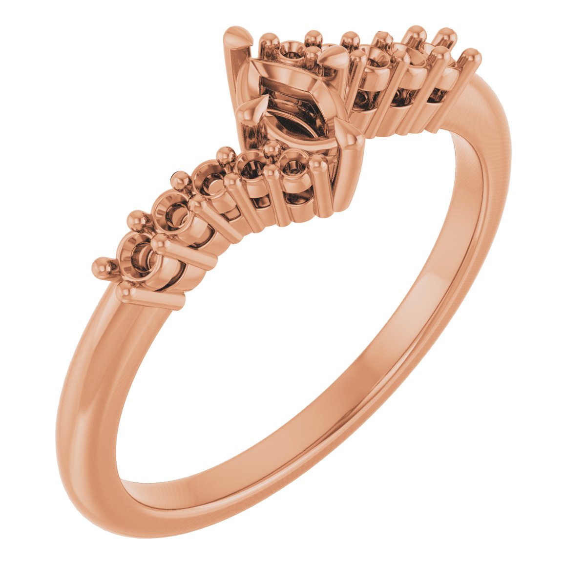 Claw-Prong Accented Engagement Ring
