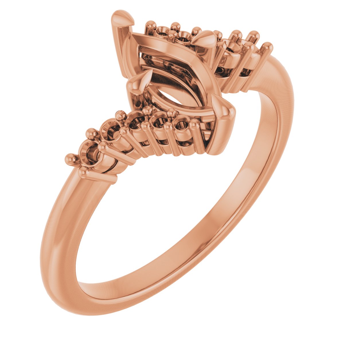 Claw-Prong Accented Engagement Ring