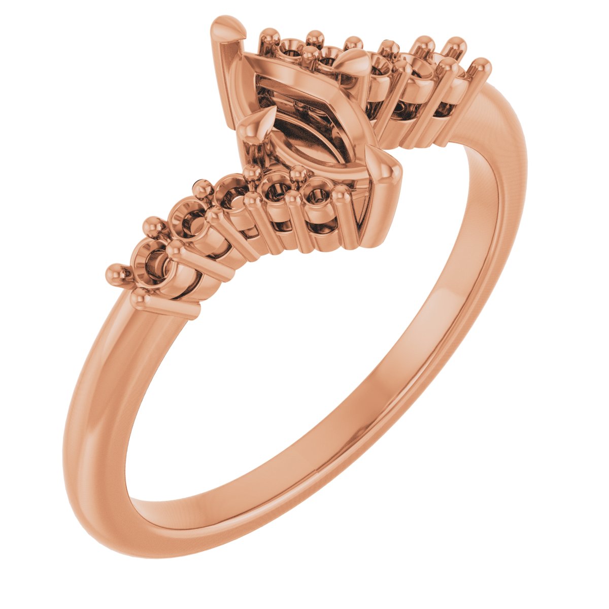 Claw-Prong Accented Engagement Ring