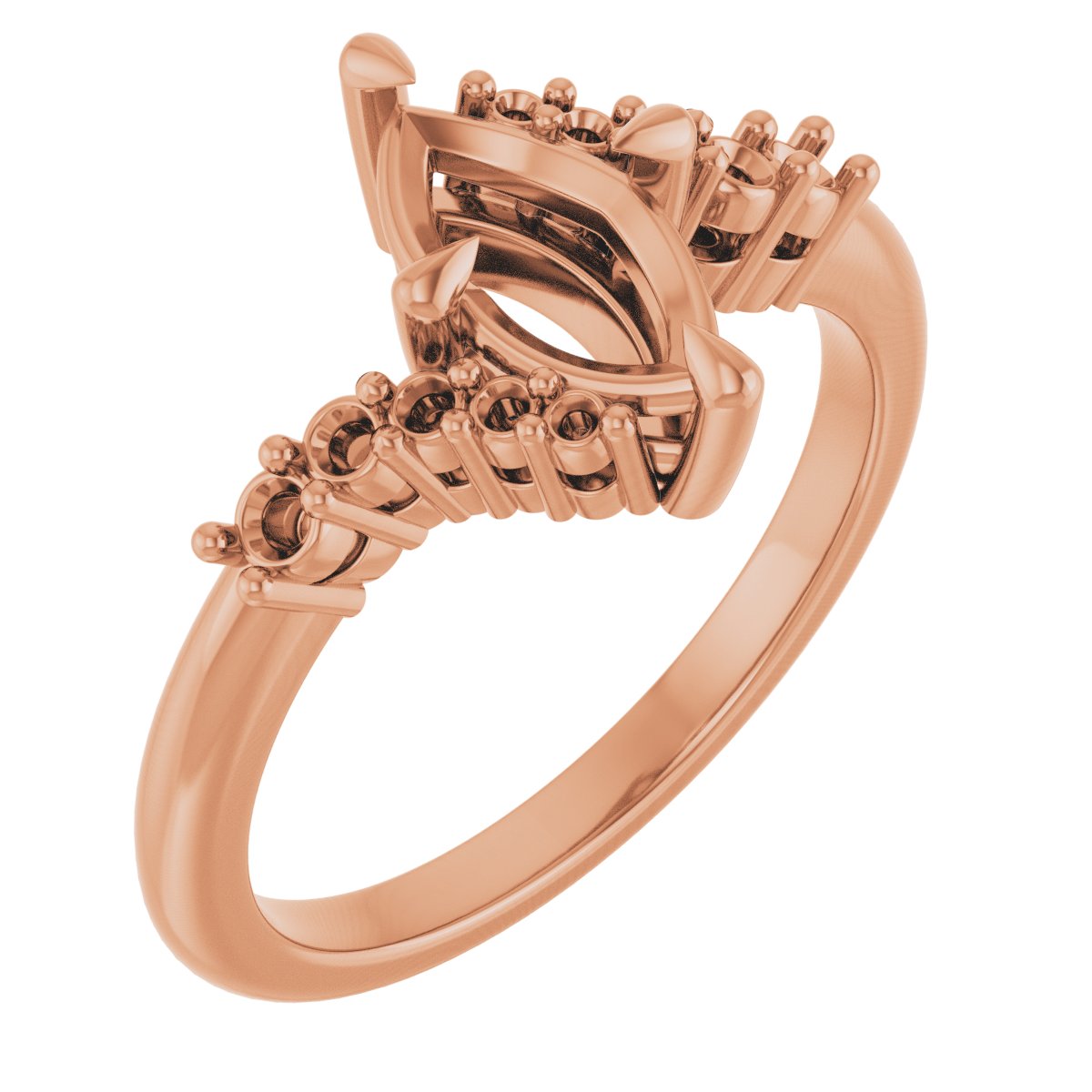 Claw-Prong Accented Engagement Ring