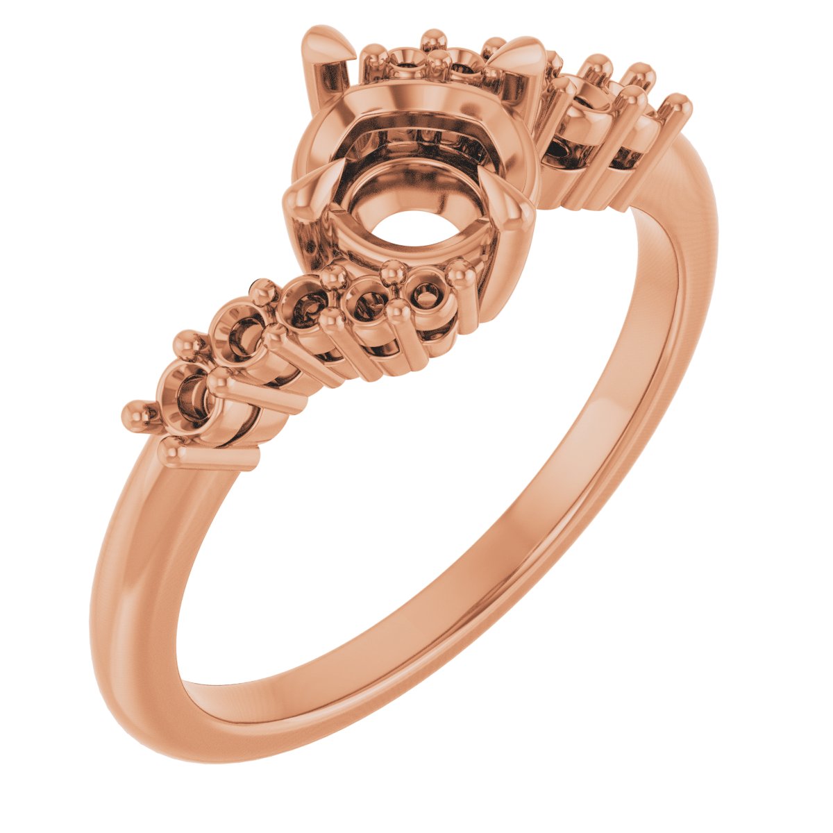 Claw-Prong Accented Engagement Ring
