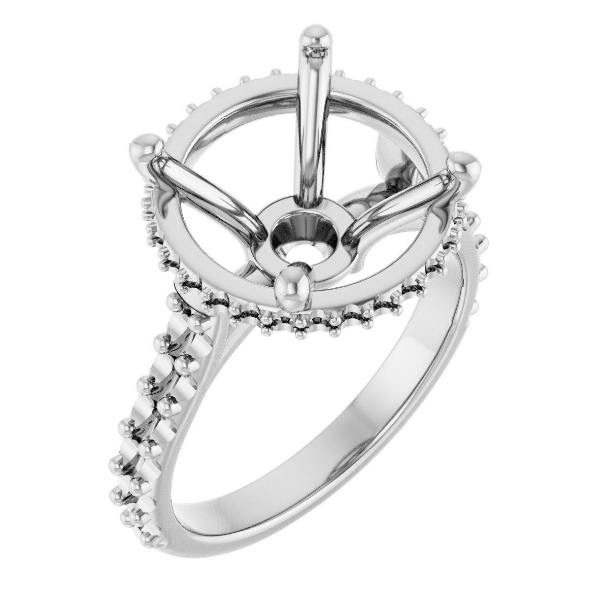 Hidden Halo-Style Engagement Ring