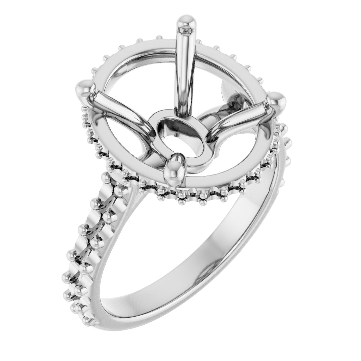 Hidden Halo-Style Engagement Ring