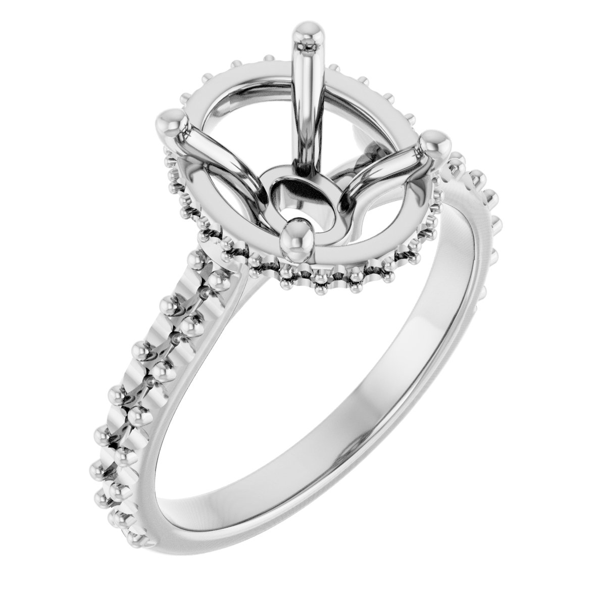 Hidden Halo-Style Engagement Ring