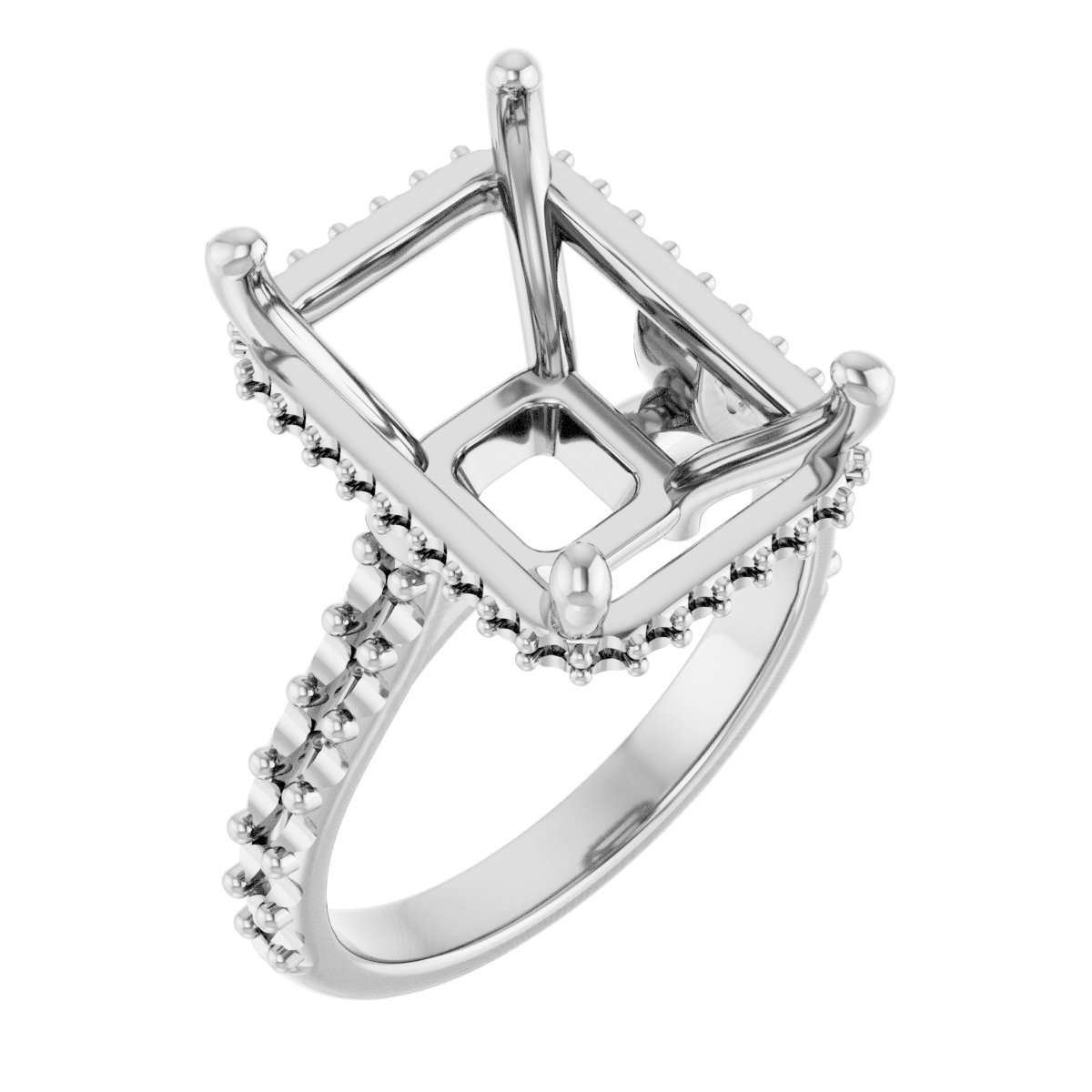 Hidden Halo-Style Engagement Ring