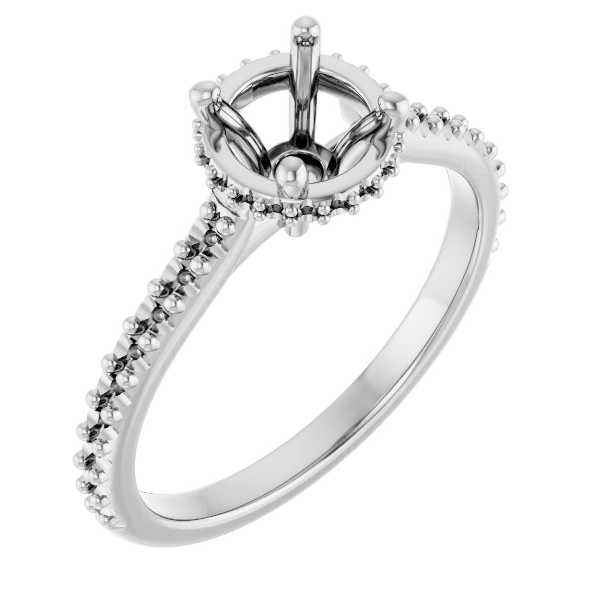 Hidden Halo-Style Engagement Ring