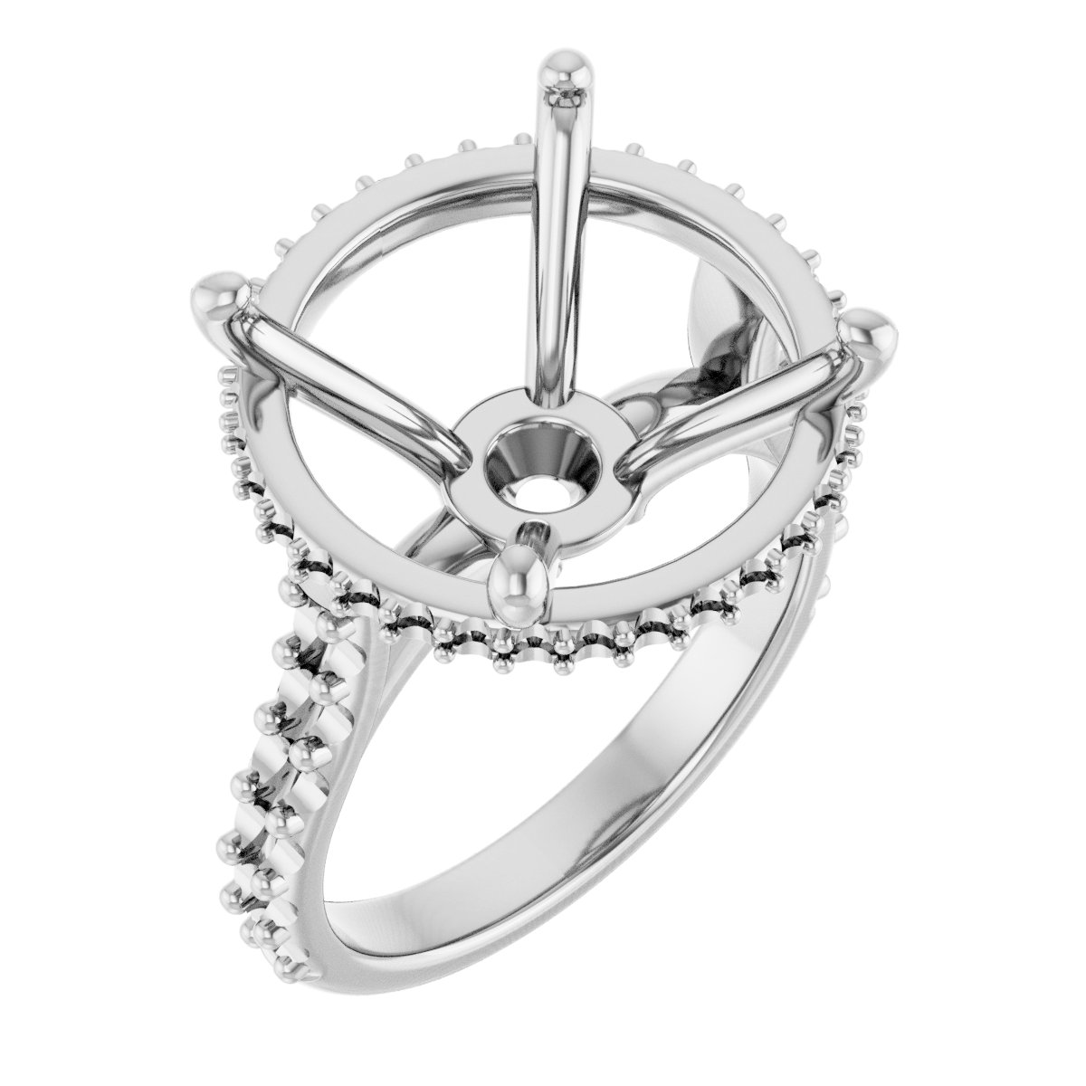 Hidden Halo-Style Engagement Ring