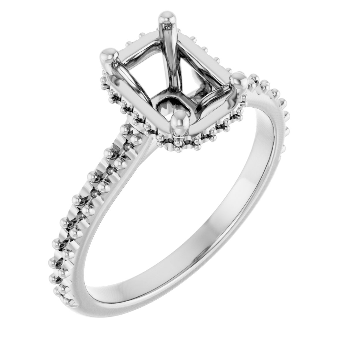 Hidden Halo-Style Engagement Ring