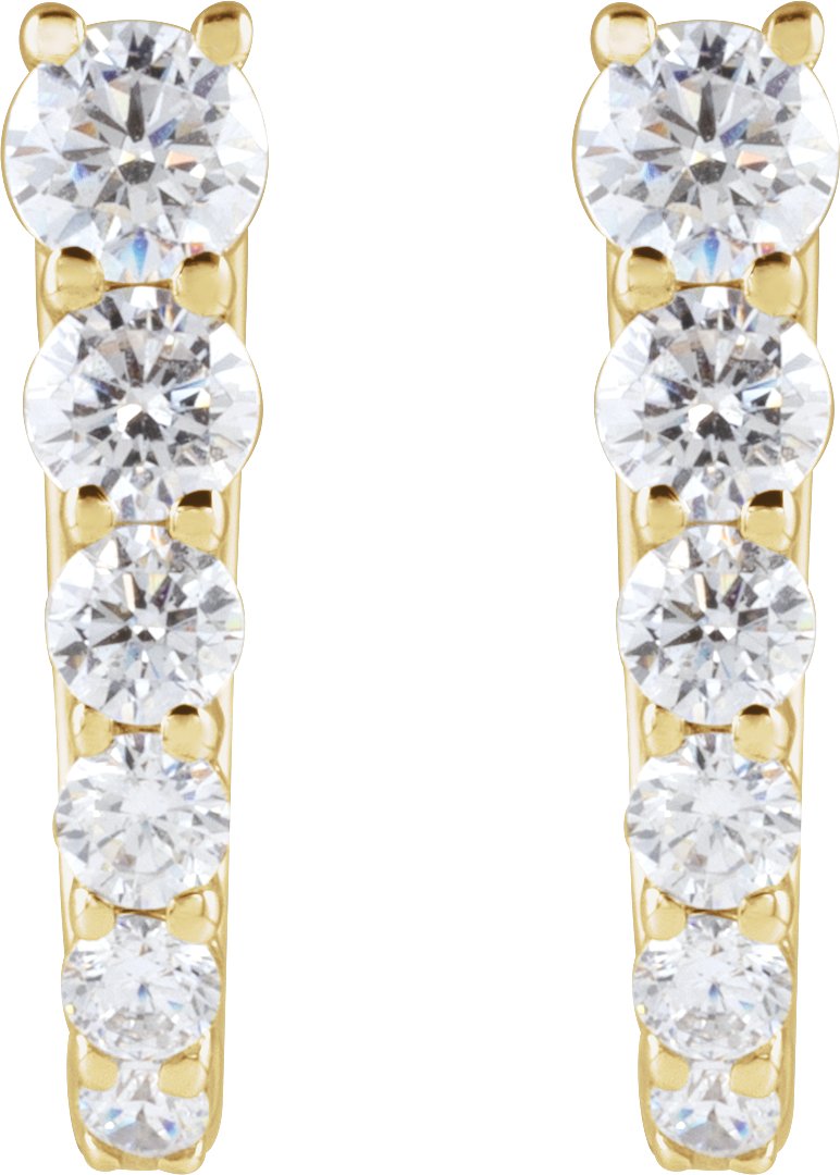 Alternative view of Accented U-Hoop Earrings